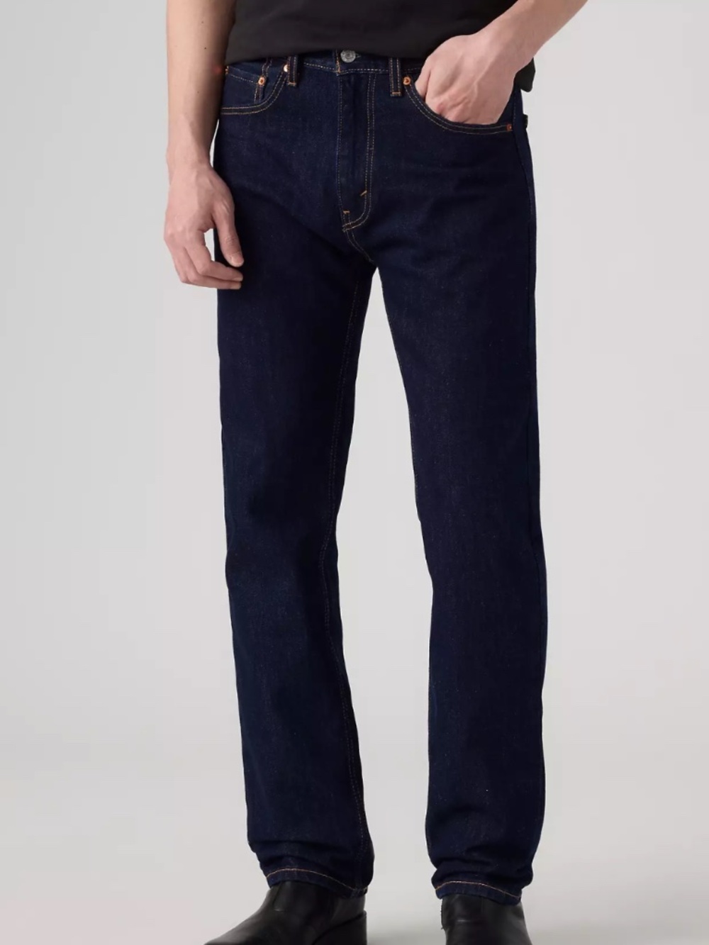 Levi's Premium 505 Regular Men's Jeans, Dark Wash, 38x32